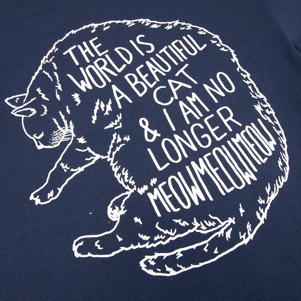Cat Tee - Navy