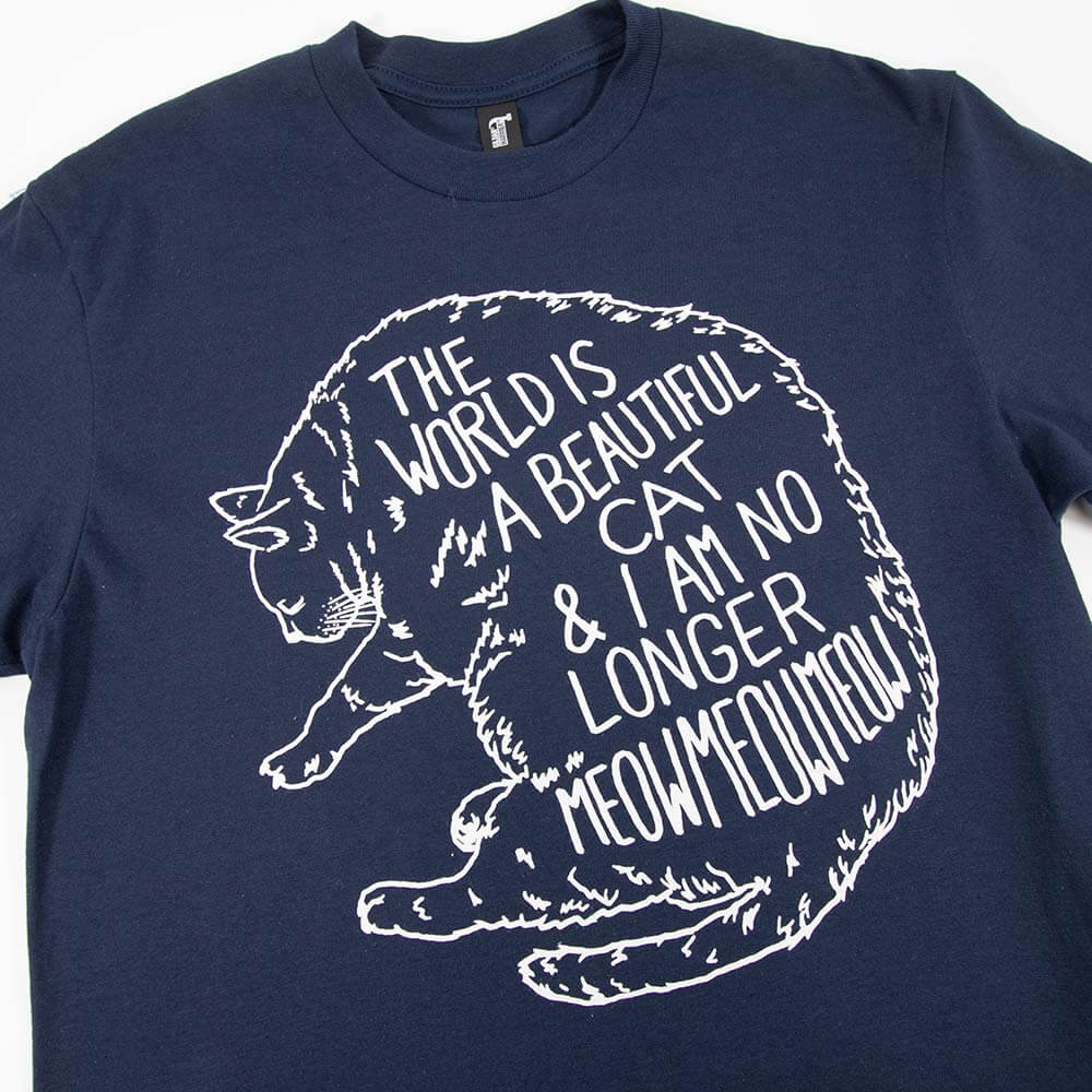 Cat Tee - Navy