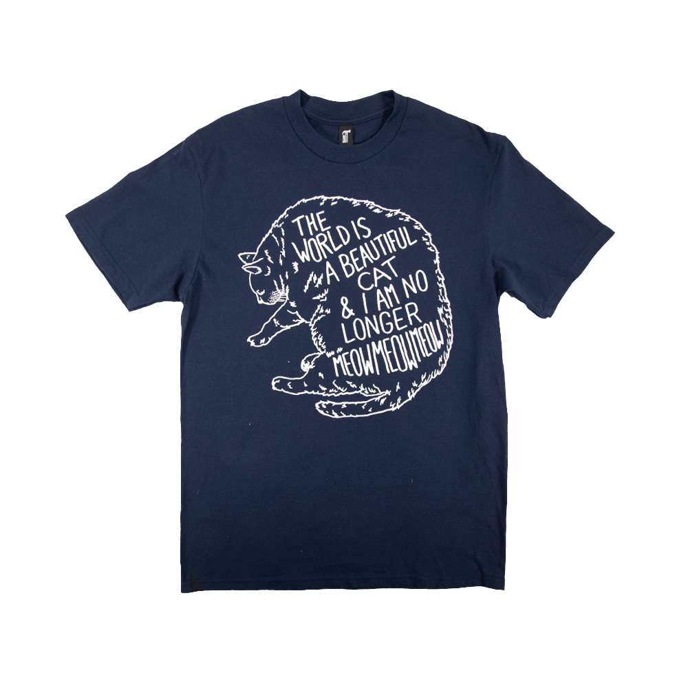 Cat Tee - Navy